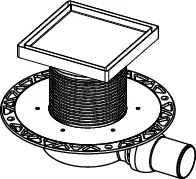 drainpoint S 116 Ablaufset superflach mit Seal System Universalflansch, befliesbare Fliesenmulde ″plate″ 150 mm