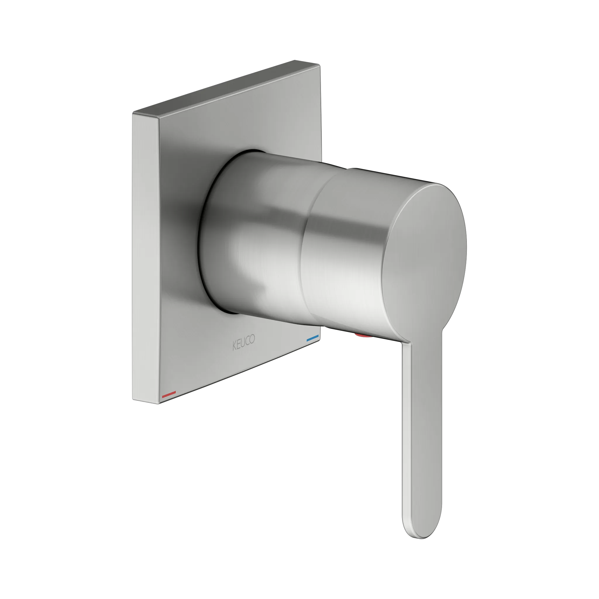 KEUCO IXMO Einhebelmischer Unterputz IXMO Flat mit eckiger Rosette/IXMO Flat Edelstahl-finish KEUCO IXMO Einhebelmischer Unterputz IXMO Flat mit eckiger Rosette/IXMO Flat Edelstahl-finish