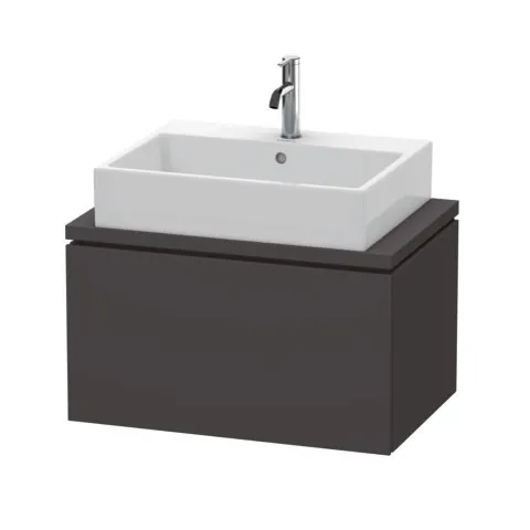 Duravit Waschtischunterschrank wandhängend „L-Cube“ 72 × 40 × 47,7 cm Graphit Supermatt