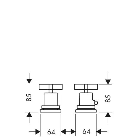 2-L.Thermostatmischer Axor Citterio F-Set chrom m.Kreuzgr.Wannenrandmontage 2-L.Thermostatmischer Axor Citterio F-Set chrom m.Kreuzgr.Wannenrandmontage