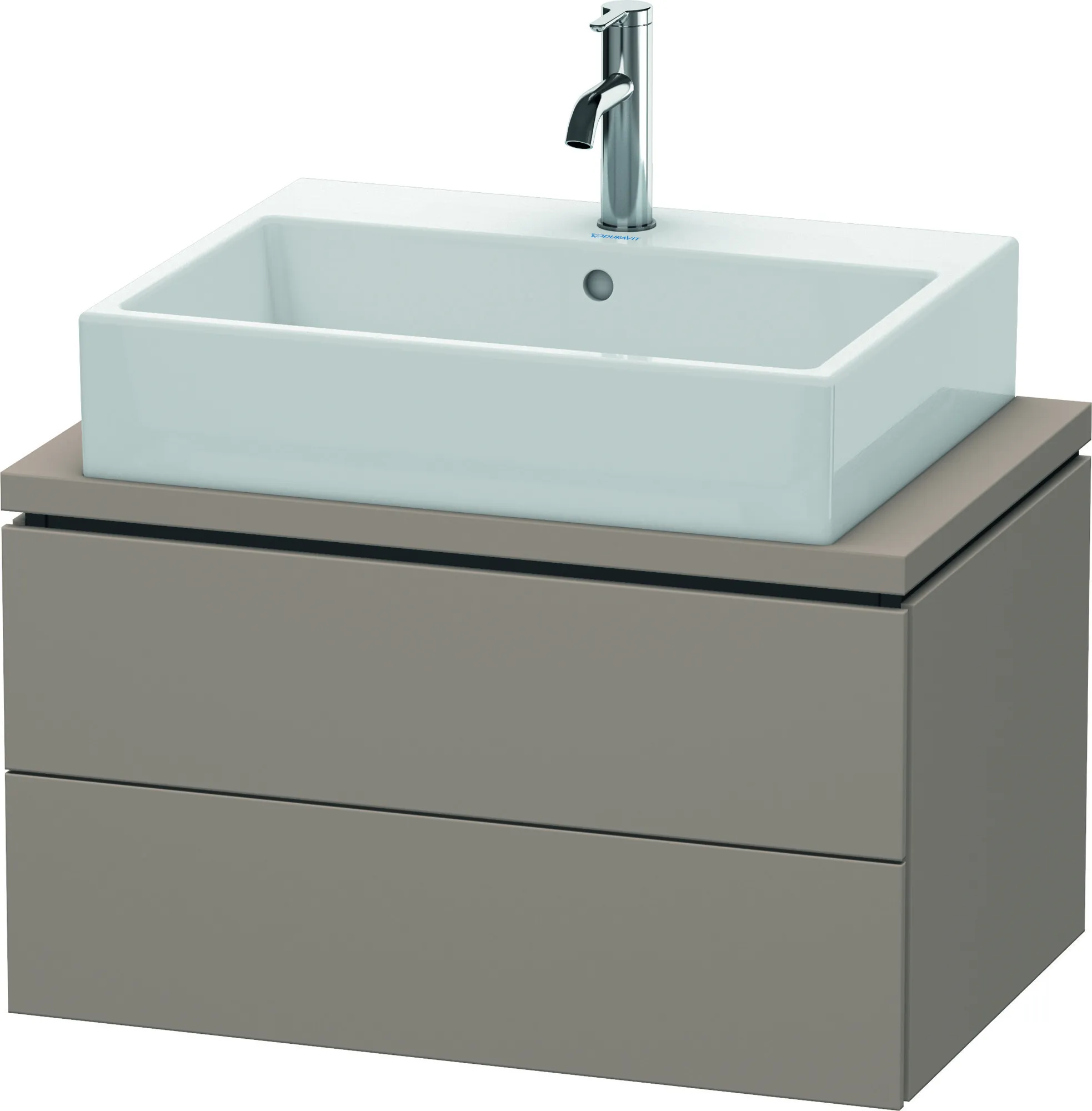 Duravit Waschtischunterschrank wandhängend „L-Cube“ 72 × 40 × 47,7 cm Basalt Matt Duravit Waschtischunterschrank wandhängend „L-Cube“ 72 × 40 × 47,7 cm Basalt Matt