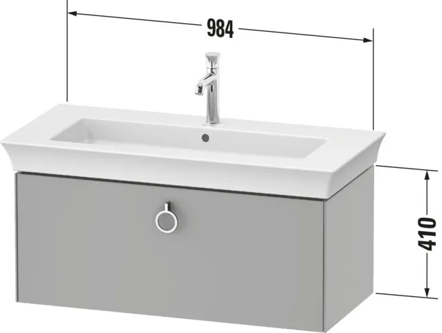 Duravit Waschtischunterschrank wandhängend „White Tulip“ 98,4 × 41 × 45,8 cm Duravit Waschtischunterschrank wandhängend „White Tulip“ 98,4 × 41 × 45,8 cm