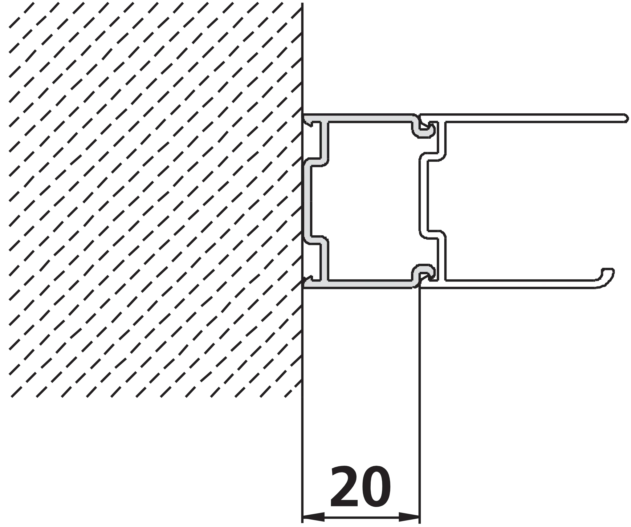 Kermi Duschdesign Stockverbreiterung „NOVA 2000“ 1850 mm in Silber Mattglanz Kermi Duschdesign Stockverbreiterung „NOVA 2000“ 1850 mm in Silber Mattglanz