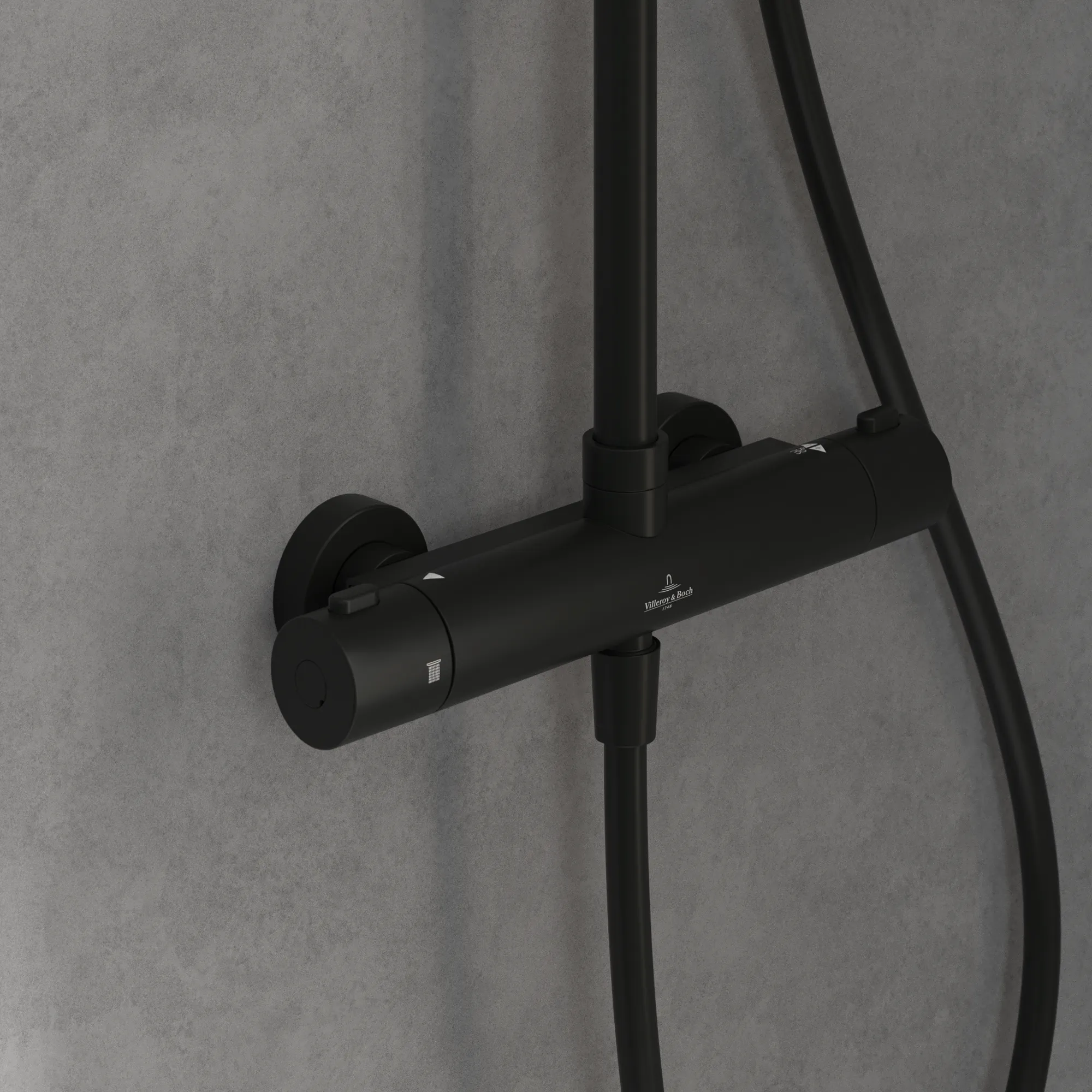 Gleitstangekombination TVS10900200061, Befestigung verdeckt 57,6 cm in Matt Black