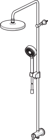 HA Kopfbrause-Set HANSABASICJET 4439 3-strahlig Ausladung 407 mm DN 15 Chrom