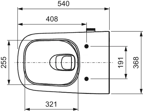 TECE Dusch-WC „neo“, Befestigung verdeckt, ohne Spülrand