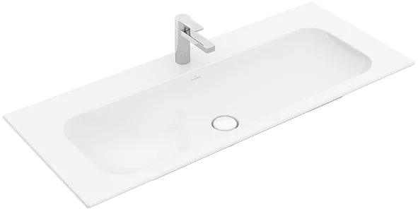 Villeroy & Boch Schrankwaschtisch Finion 4164C2, 1200x500x160 mm, weiß Alpin CeramicPlus, glänzend, TitanCeram, Metropolitan Stil