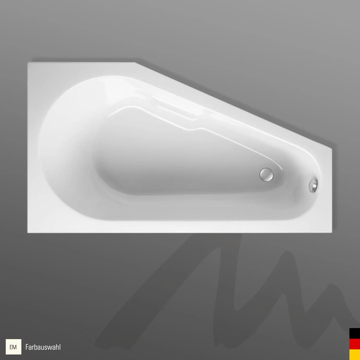 Mauersberger stricta Acryl-Badewanne stricta 160/90 links, 1600x900x470, Farbgruppe 3