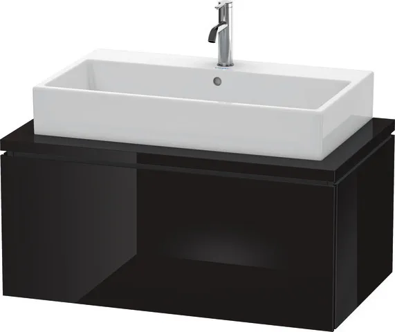 Duravit Waschtischunterschrank wandhängend „L-Cube“ 92 × 40 × 54,7 cm Schwarz Hochglanz Duravit Waschtischunterschrank wandhängend „L-Cube“ 92 × 40 × 54,7 cm Schwarz Hochglanz