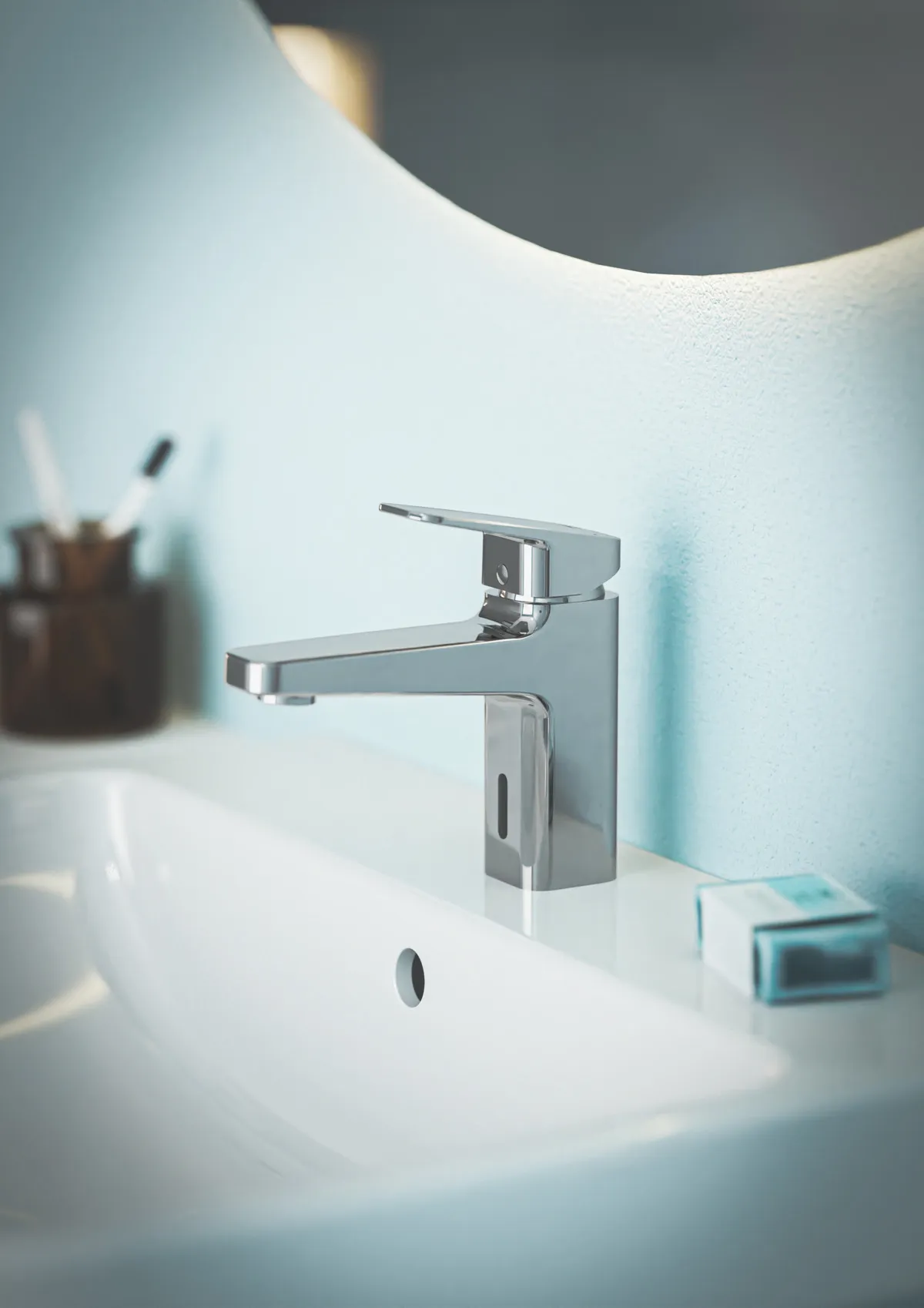 Ideal Standard Hybrid-Waschtischarmatur Ceraplan iX H90 ohne Ablaufgarnitur Bluestart Chrom Ideal Standard Hybrid-Waschtischarmatur Ceraplan iX H90 ohne Ablaufgarnitur Bluestart Chrom