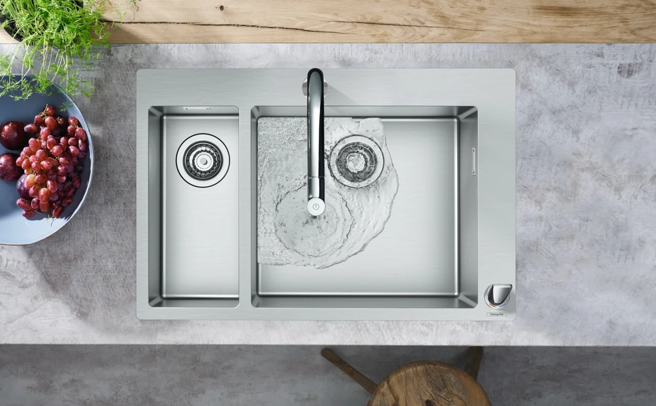 Hansgrohe Metris Select M71 2-Loch Einhebel-Küchenmischer mit Ausziehbrause, Chrom, 35 mm Bohrung, 200 mm ComfortZone, 110° oder 150° Schwenkbereich Hansgrohe Metris Select M71 2-Loch Einhebel-Küchenmischer mit Ausziehbrause, Chrom, 35 mm Bohrung, 200 mm ComfortZone, 110° oder 150° Schwenkbereich