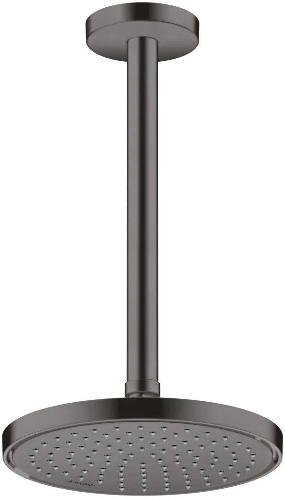 Hansgrohe AXOR ShowerSolutions Kopfbrause 220 1jet EcoSmart+ Brushed Black Chrome, 220 mm, verstellbarer Winkel, abnehmbar zur Reinigung