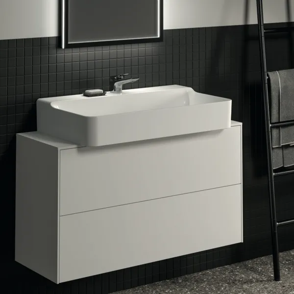 Ideal Standard Waschtischunterschrank „Conca“ 100,2 × 55 × 37,3 cm Weiß matt lackiert