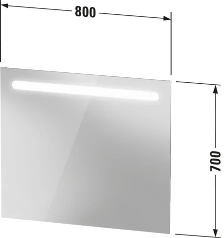 Duravit Spiegel „No.1“ 80 × 70 cm