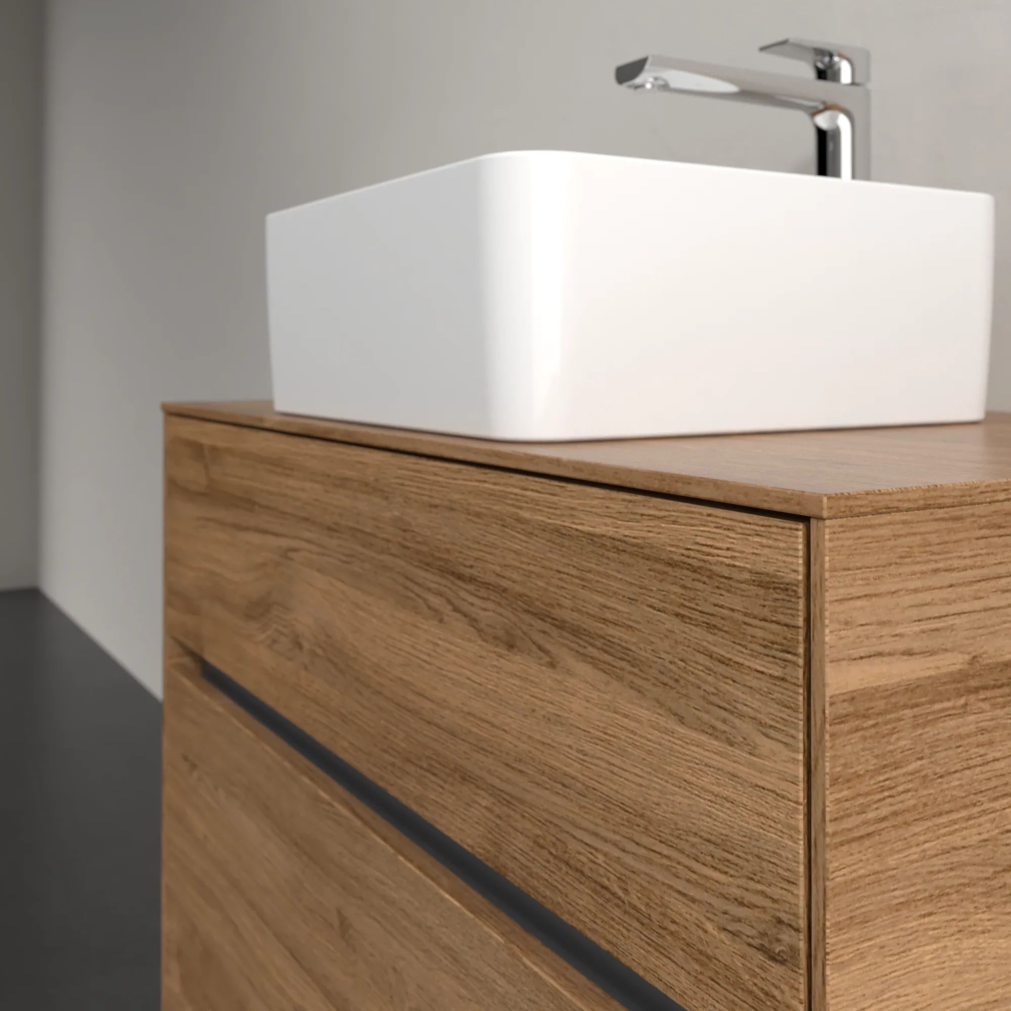 Villeroy & Boch Waschtischunterschrank „Collaro“ 800 × 548 × 500 mm Kansas Oak, ohne Beleuchtung, für Becken mittig Villeroy & Boch Waschtischunterschrank „Collaro“ 800 × 548 × 500 mm Kansas Oak, ohne Beleuchtung, für Becken mittig