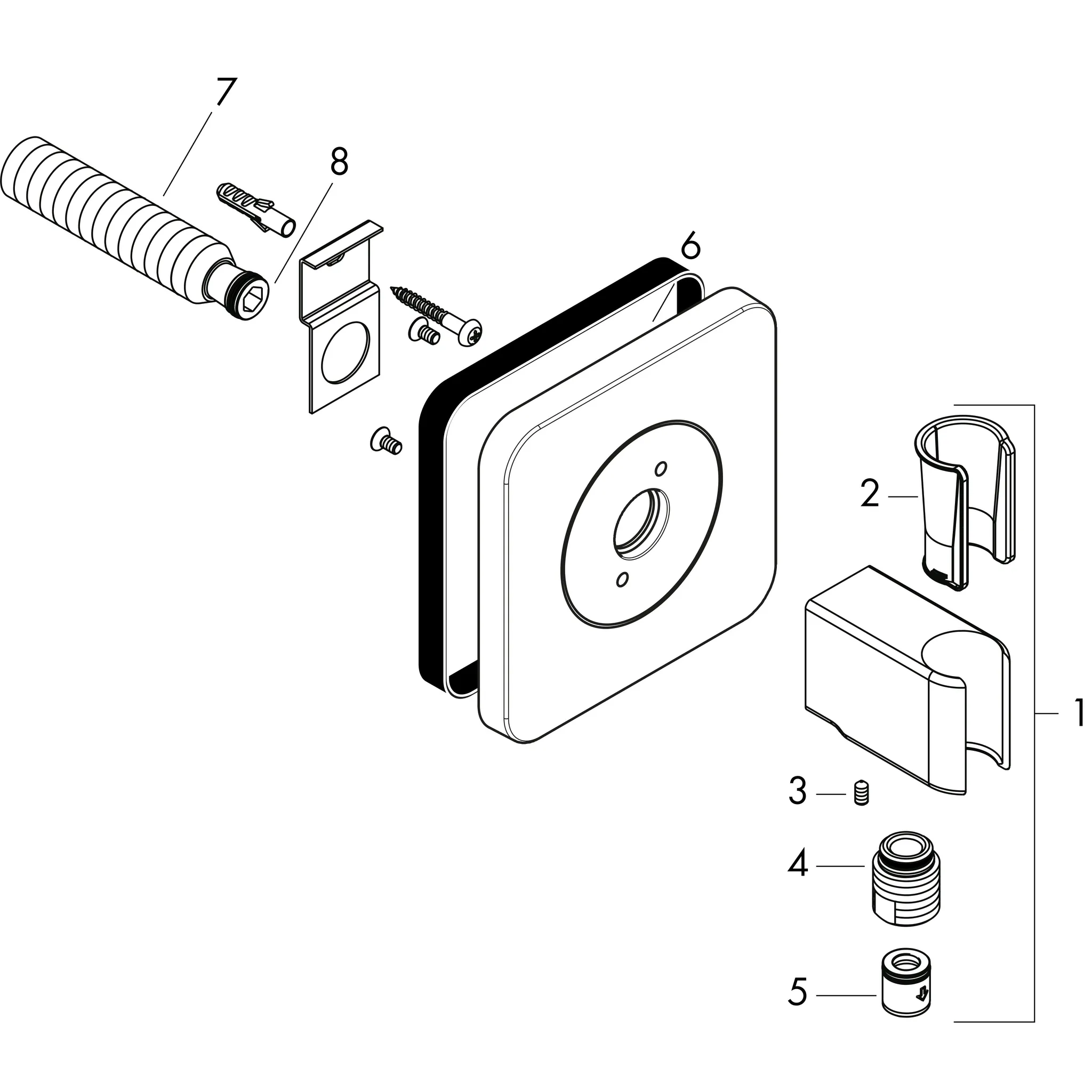 Hansgrohe AXOR Citterio E Portereinheit 120⁄120 softsquare, Chrom Hansgrohe AXOR Citterio E Portereinheit 120⁄120 softsquare, Chrom