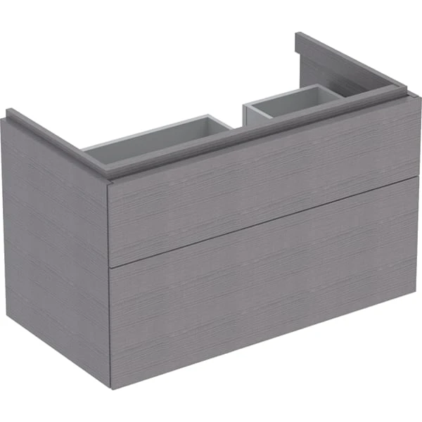 Geberit Waschtischunterschrank „Xeno2“ sculturagrau / Melamin Holzstruktur
