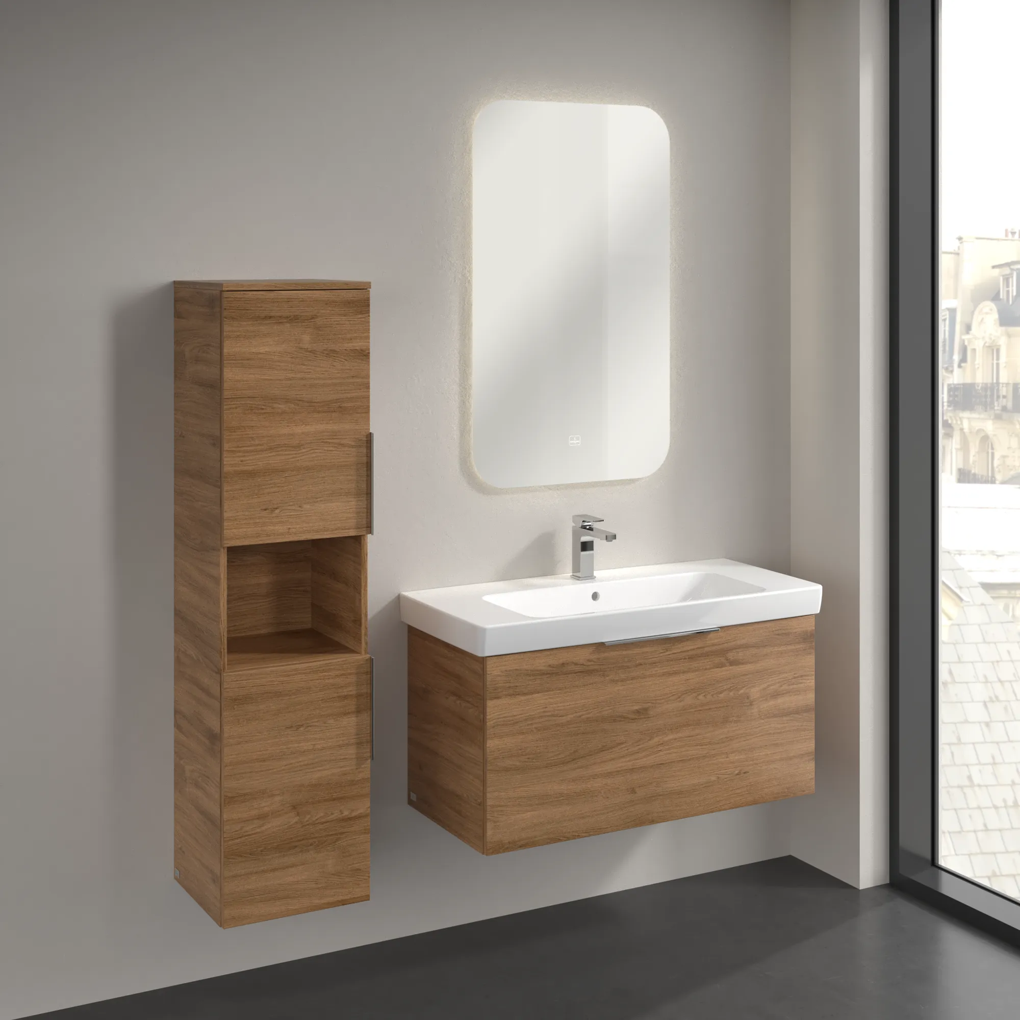 Villeroy & Boch Architectura Hochschrank B89700, 350x1400x364mm, 2 Türen links Villeroy & Boch Architectura Hochschrank B89700, 350x1400x364mm, 2 Türen links