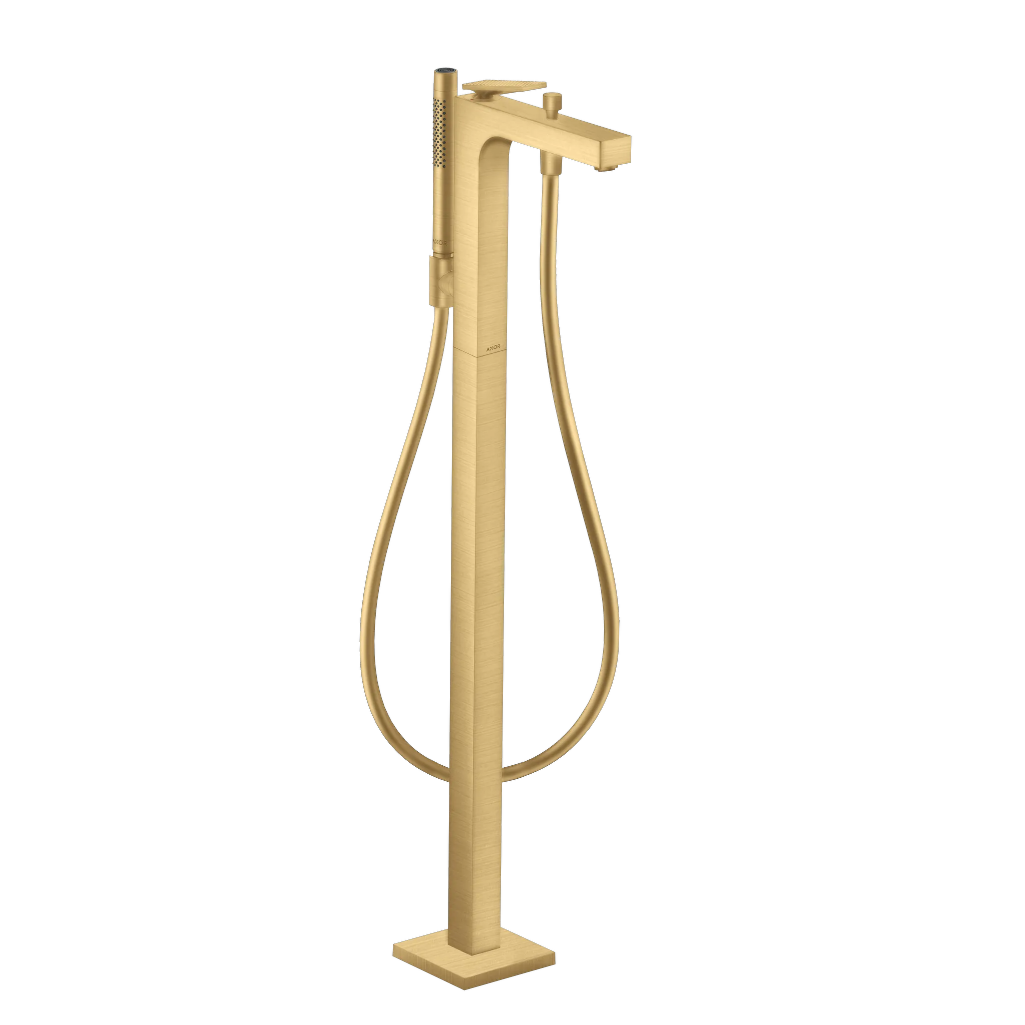 Hansgrohe AXOR Citterio Einhebel-Wannenmischer bodenstehend - Rautenschliff, Brushed Gold Optic