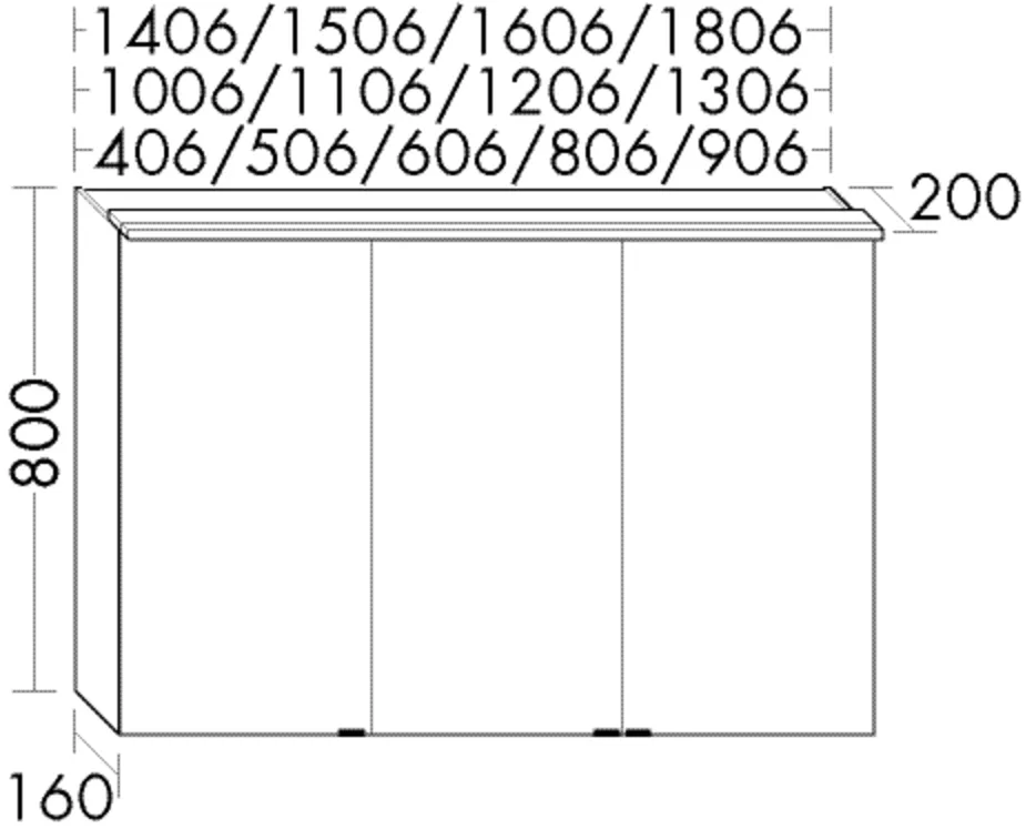 Spiegelschrank Sys30 von burgbad - beidseitig verspiegelt, LED-Aufsatzleuchte mit Kalt-/Warmweiß und Dimmfunktion, Anthrazitgrau, 800 mm hoch, 506 mm breit, 200 mm tief Spiegelschrank Sys30 von burgbad - beidseitig verspiegelt, LED-Aufsatzleuchte mit Kalt-/Warmweiß und Dimmfunktion, Anthrazitgrau, 800 mm hoch, 506 mm breit, 200 mm tief