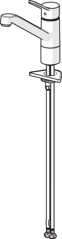 Hansa Einhand-Küchenarmatur „Primo“ Ausladung 210 mm in chrom