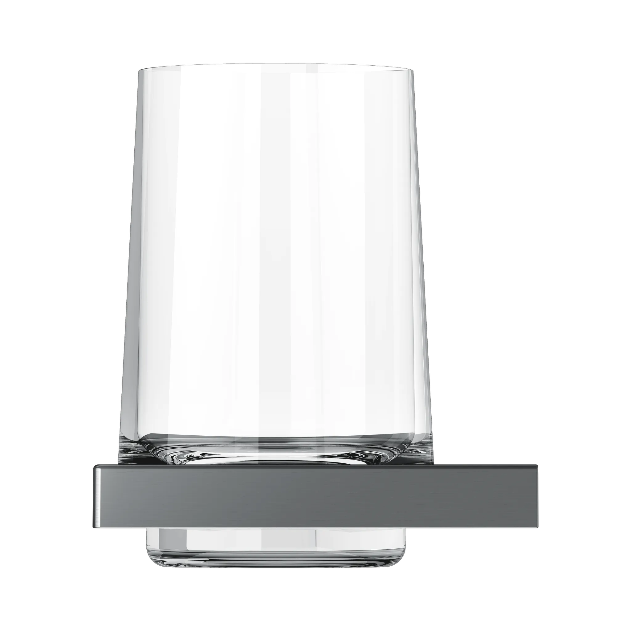 KEUCO EDITION 11 Glashalter mit Echtkristall-Glas Schwarzchrom gebürstet KEUCO EDITION 11 Glashalter mit Echtkristall-Glas Schwarzchrom gebürstet