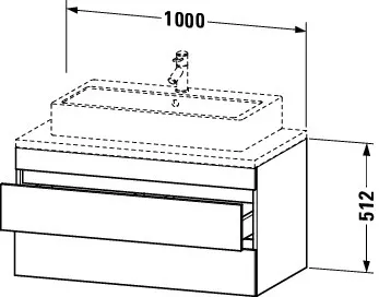 Duravit Waschtischunterschrank wandhängend „DuraStyle“ 100 × 51,2 × 54,8 cm Duravit Waschtischunterschrank wandhängend „DuraStyle“ 100 × 51,2 × 54,8 cm