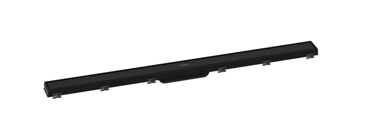 Hansgrohe RainDrain Match Duschrinne 1000 mm, Mattschwarz, höhenverstellbarer Rahmen, Edelstahl V2A, bis 18 mm Fliesenstärke Hansgrohe RainDrain Match Duschrinne 1000 mm, Mattschwarz, höhenverstellbarer Rahmen, Edelstahl V2A, bis 18 mm Fliesenstärke