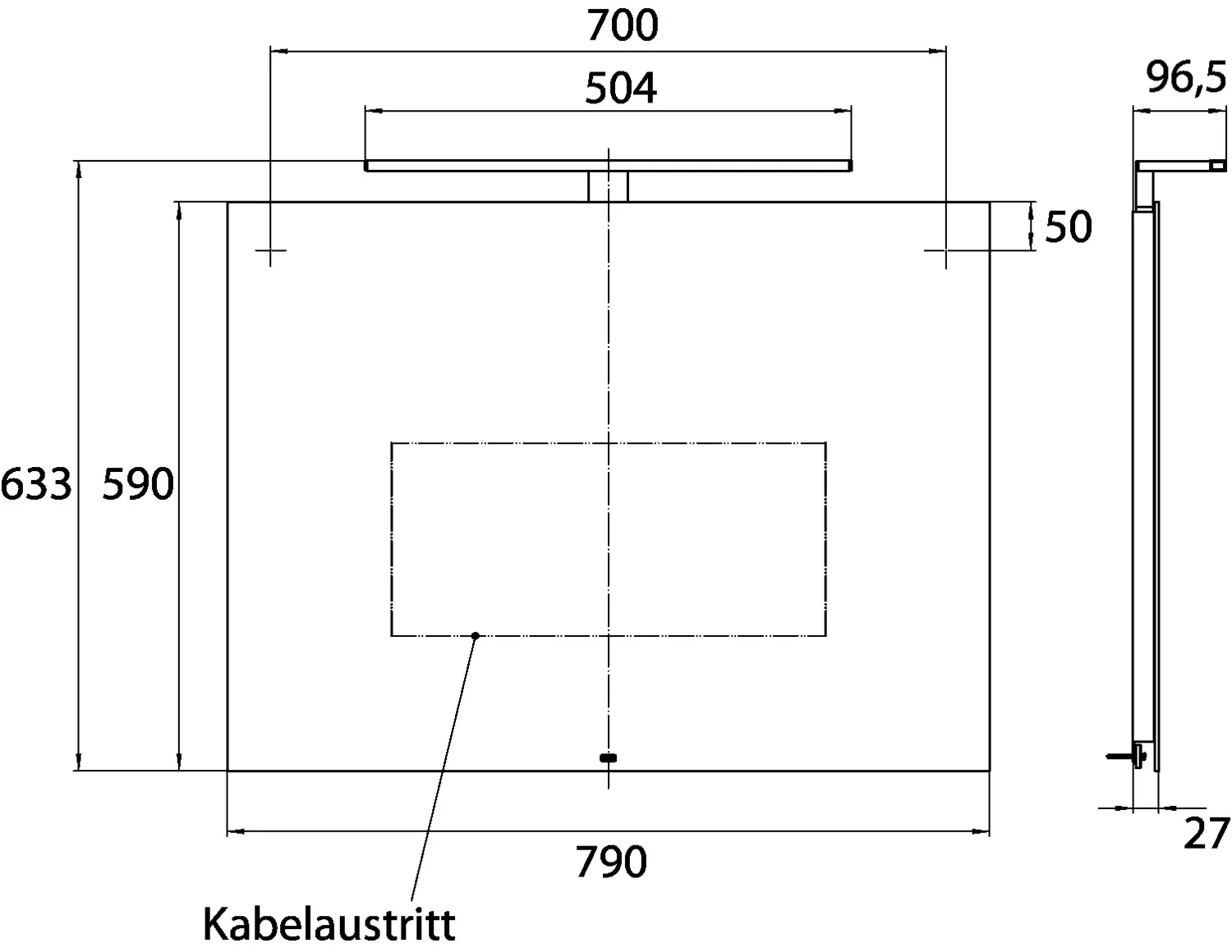 emco Lichtspiegel „mee“ 790 × 633 mm emco Lichtspiegel „mee“ 790 × 633 mm