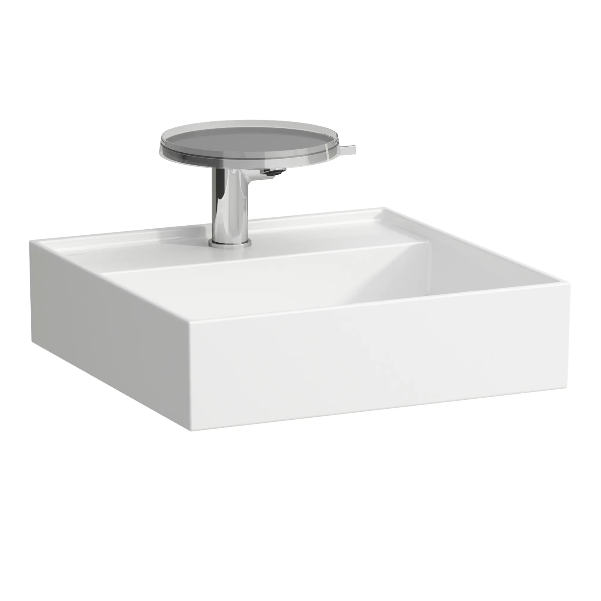 Laufen Handwaschbecken Kartell Laufen, weiβ, 460x460x150 mm, 1-Hahnloch, versteckter Ablauf Laufen Handwaschbecken Kartell Laufen, weiβ, 460x460x150 mm, 1-Hahnloch, versteckter Ablauf