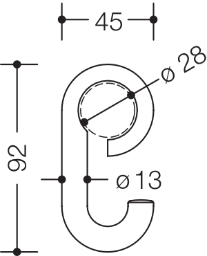 HEWI Handtuchhaken „Serie 477“