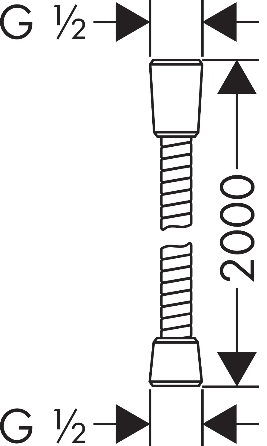 Brausenschlauch Sensoflex 2000mm chrom