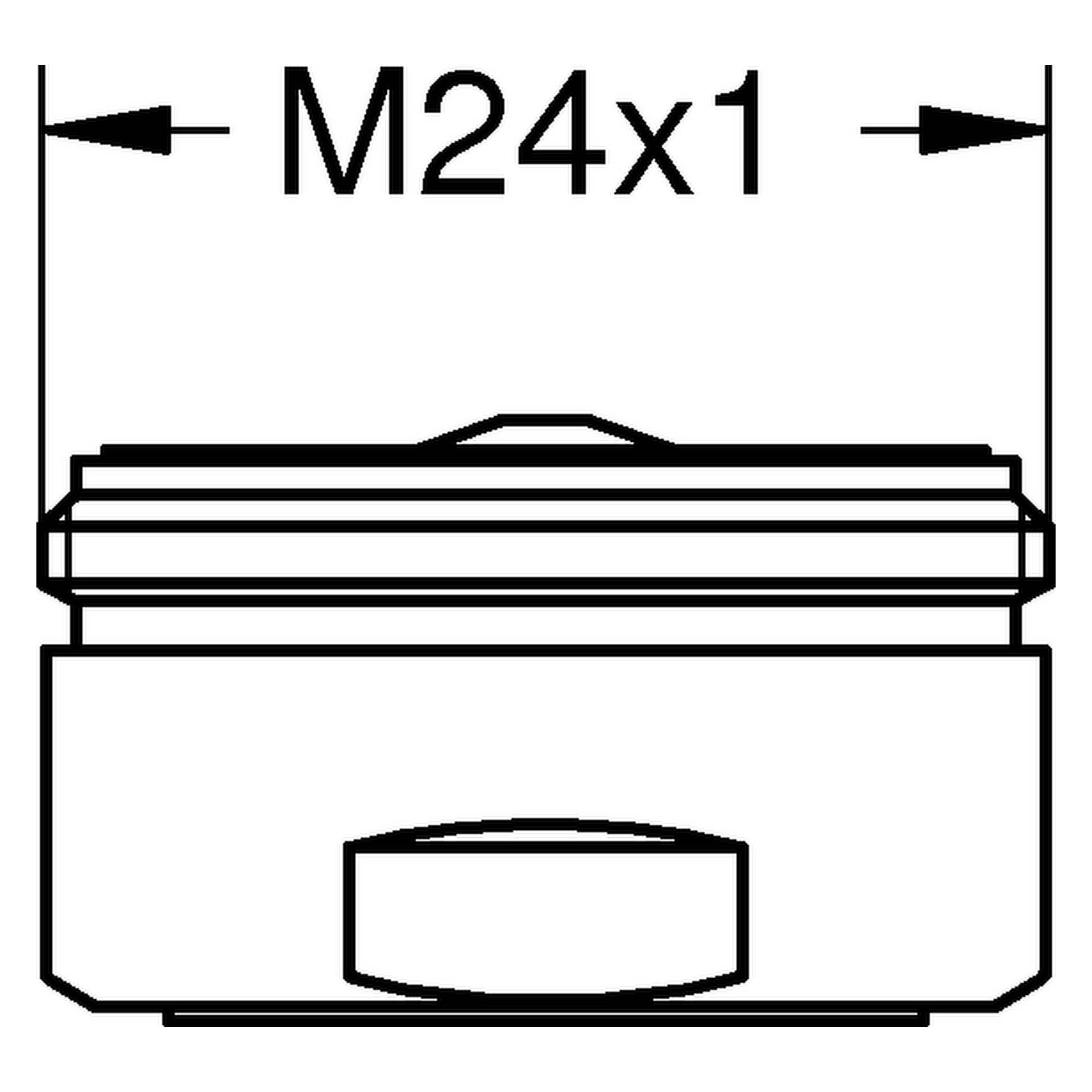Strahlregler 46162, Außengewinde, M 24 × 1, ohne Durchflussbegrenzung, chrom
