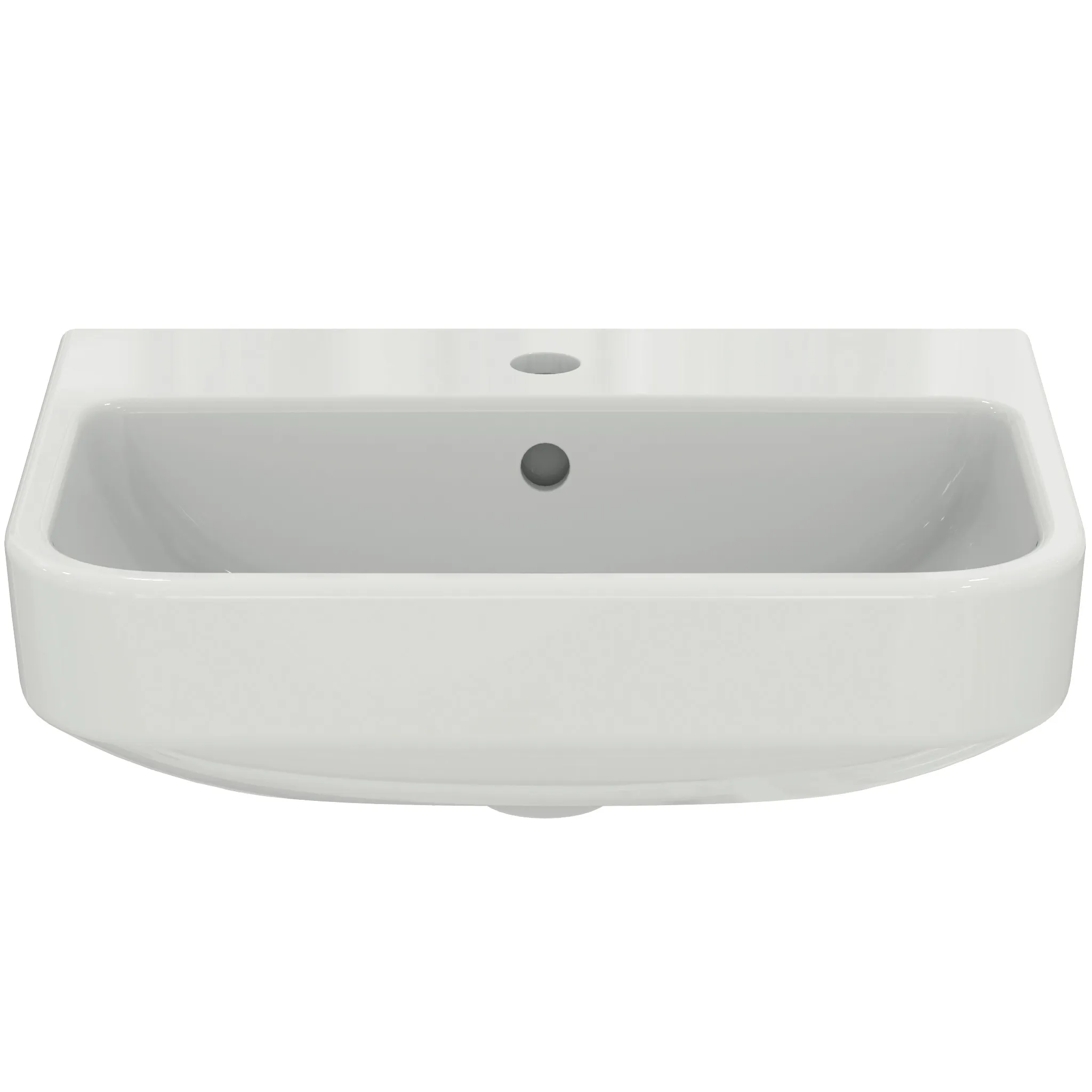 Waschbecken „i.lifeS“ 50 × 38 × 18 cm, Hahnlochposition mittig in Weiß Waschbecken „i.lifeS“ 50 × 38 × 18 cm, Hahnlochposition mittig in Weiß