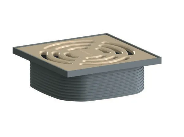 Aufsatz DallDrain Pure, beige, 120 x 120 mm