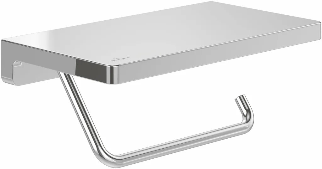Villeroy & Boch Elements - Striking Toilettenpapierhalter mit Ablage, 200x79x110mm, 76 Brushed Gold