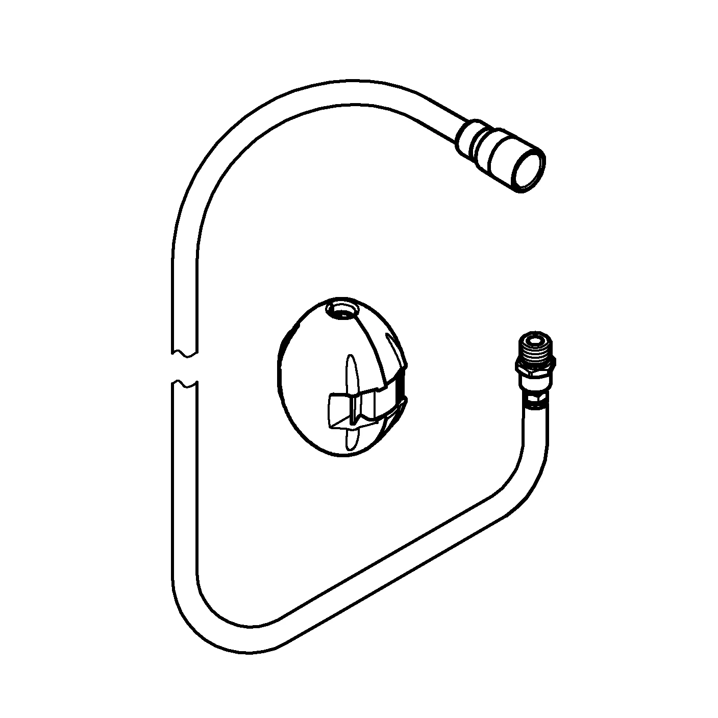 Brauseschlauch 48488, für Spültischbatterien mit SmartControl, 1425 mm, M12 × 1, chrom