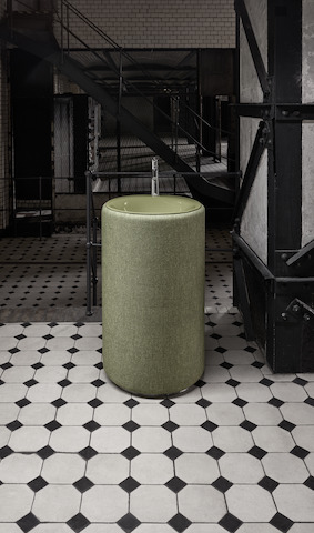 Freistehender Waschtisch „BetteLux Oval Couture“ ⌀ 50 × 90 cm in Graphite