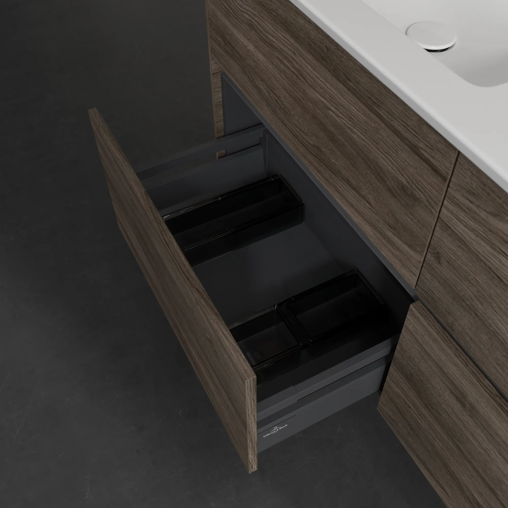 Villeroy & Boch Waschtischunterschrank „Collaro“ 1261 × 610 × 480 mm Stone Oak, ohne Beleuchtung, für Becken mittig Villeroy & Boch Waschtischunterschrank „Collaro“ 1261 × 610 × 480 mm Stone Oak, ohne Beleuchtung, für Becken mittig