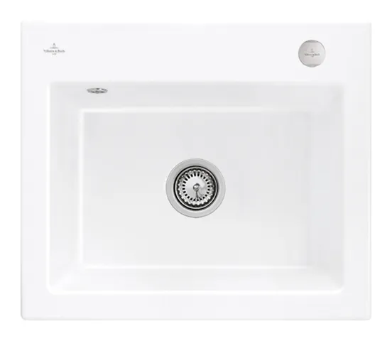 Villeroy & Boch Einbau-Küchenspülbecken „Subway“ 60 S 600 × 510 × 220 mm, für Becken mittig in Snow White