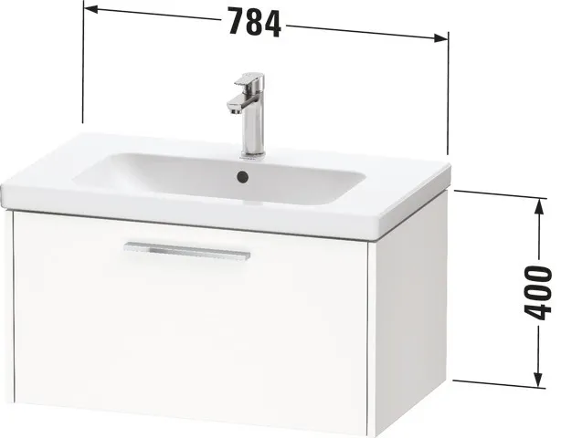 Duravit Waschtischunterschrank Wandhängend „D-Code“ 78,4 × 40 × 46 cm in Blassgrün Matt