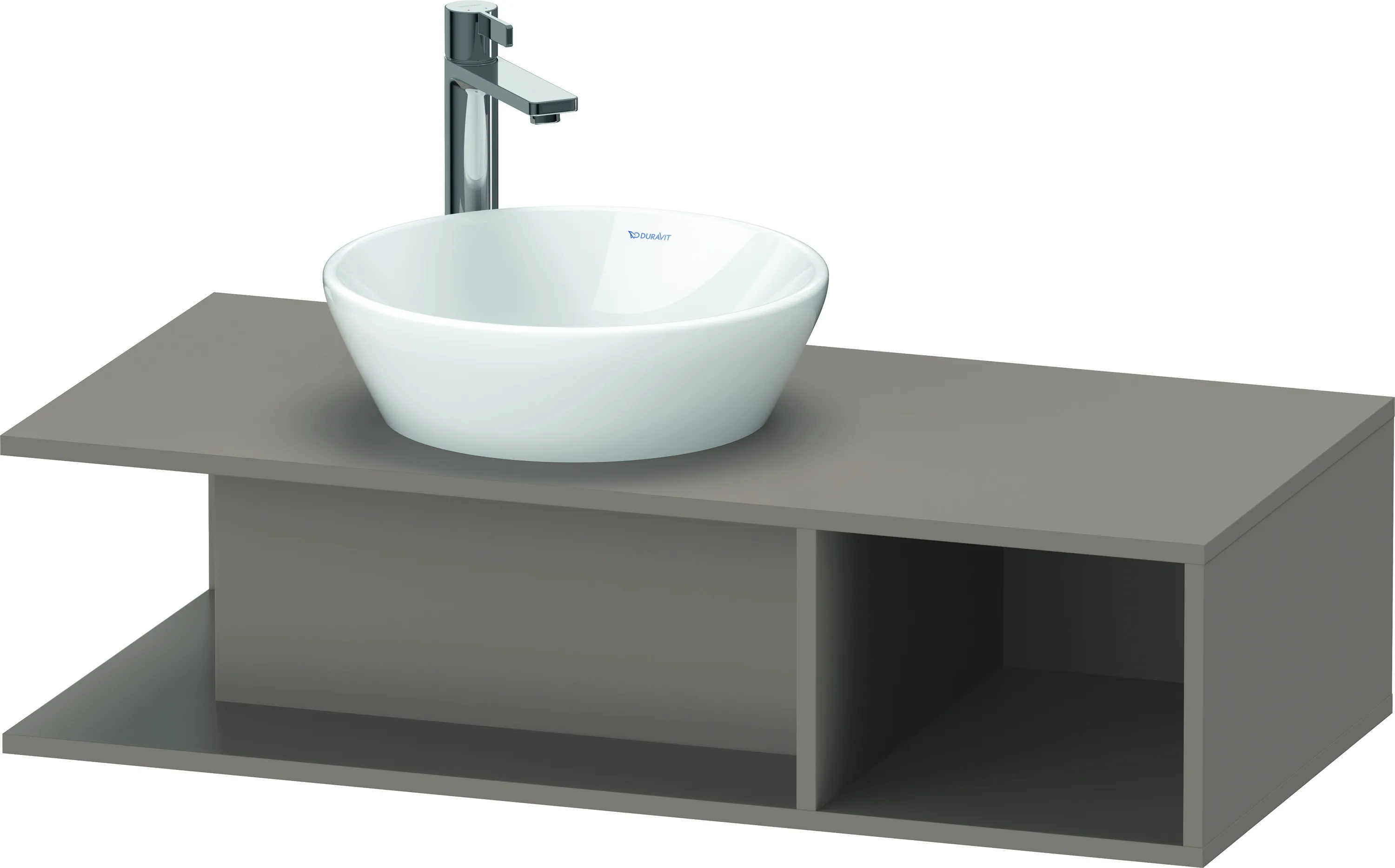 Duravit Waschtischunterschrank wandhängend „D-Neo“ 100 × 26 × 48 cm Basalt Matt