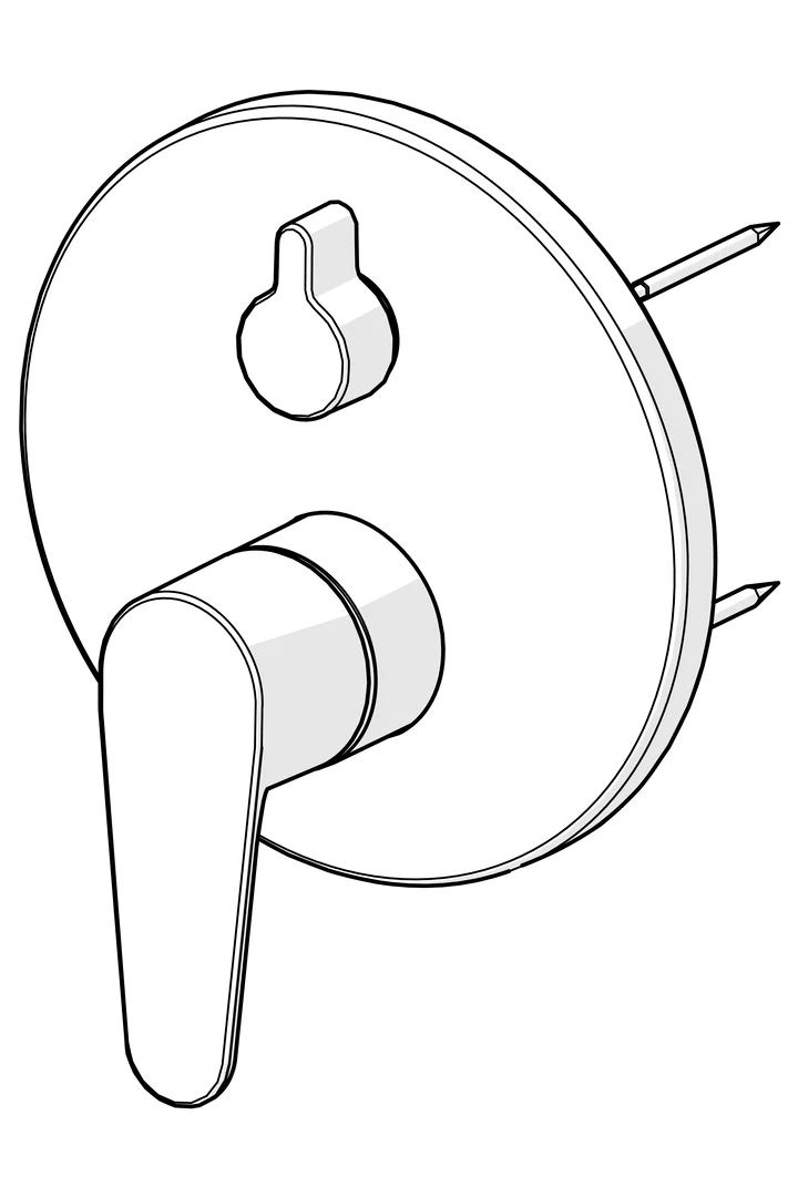 HansaVANTIS Wannen- und Brausearmatur, Einhebelmischer, Chrom