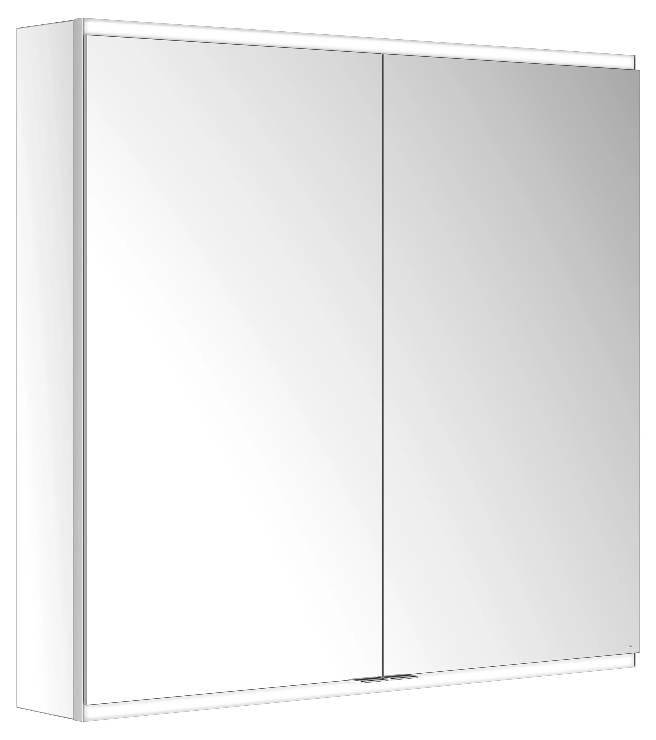 KEUCO Royal Modular 2.0 Spiegelschrank beleuchtet Wandvorbau, 2 Steckdosen, silber-eloxiert