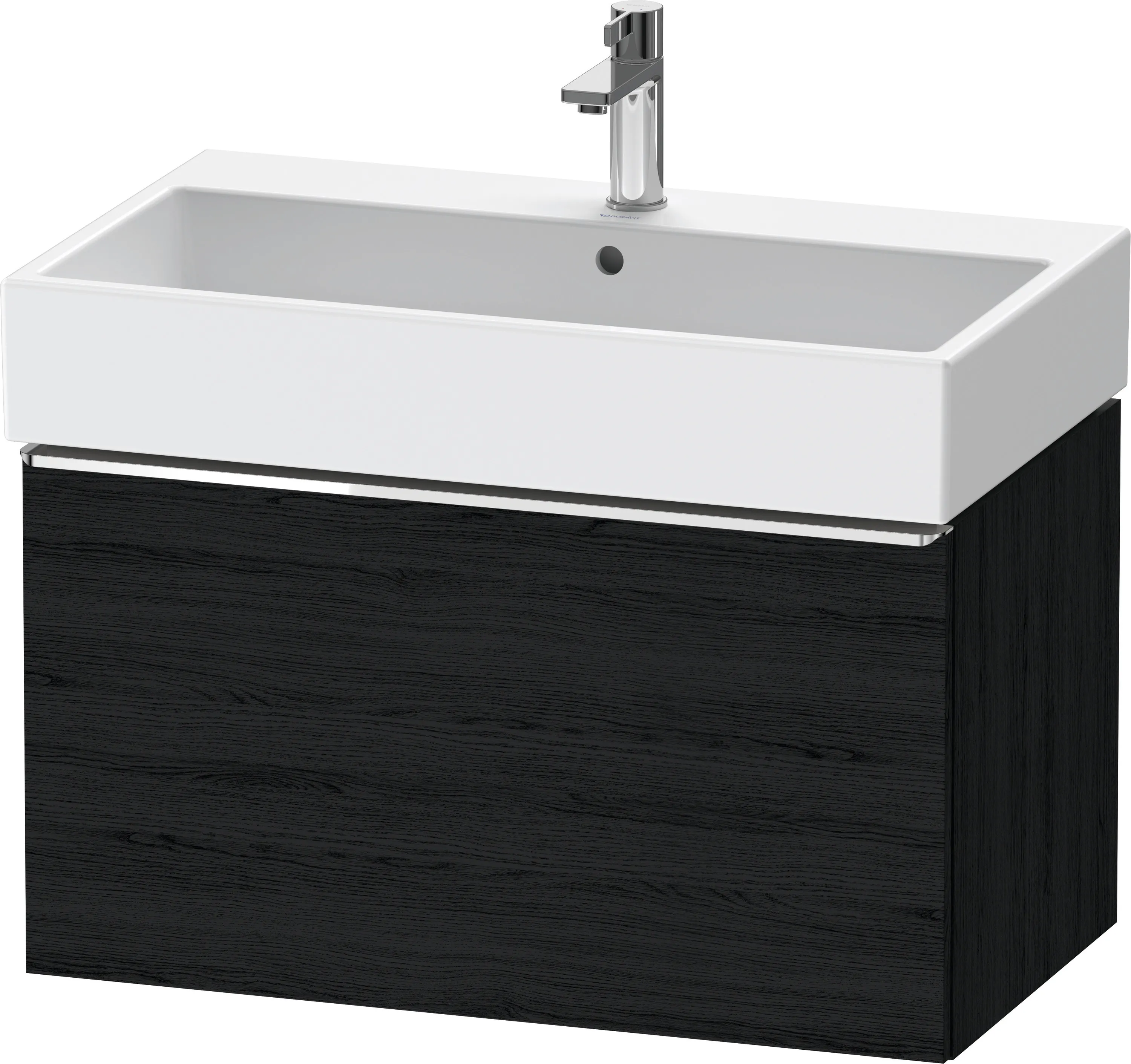 Duravit Waschtischunterschrank wandhängend „D-Neo“ 78,4 × 44 × 44,2 cm Eiche Schwarz