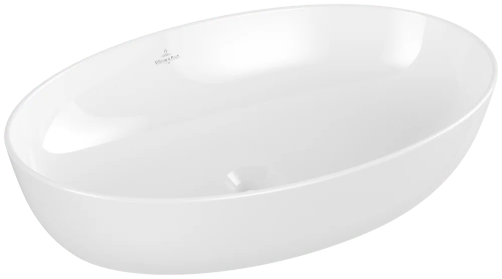 Villeroy & Boch Artis Aufsatzwaschbecken TitanCeram Oval 610x410mm Weiß Alpin