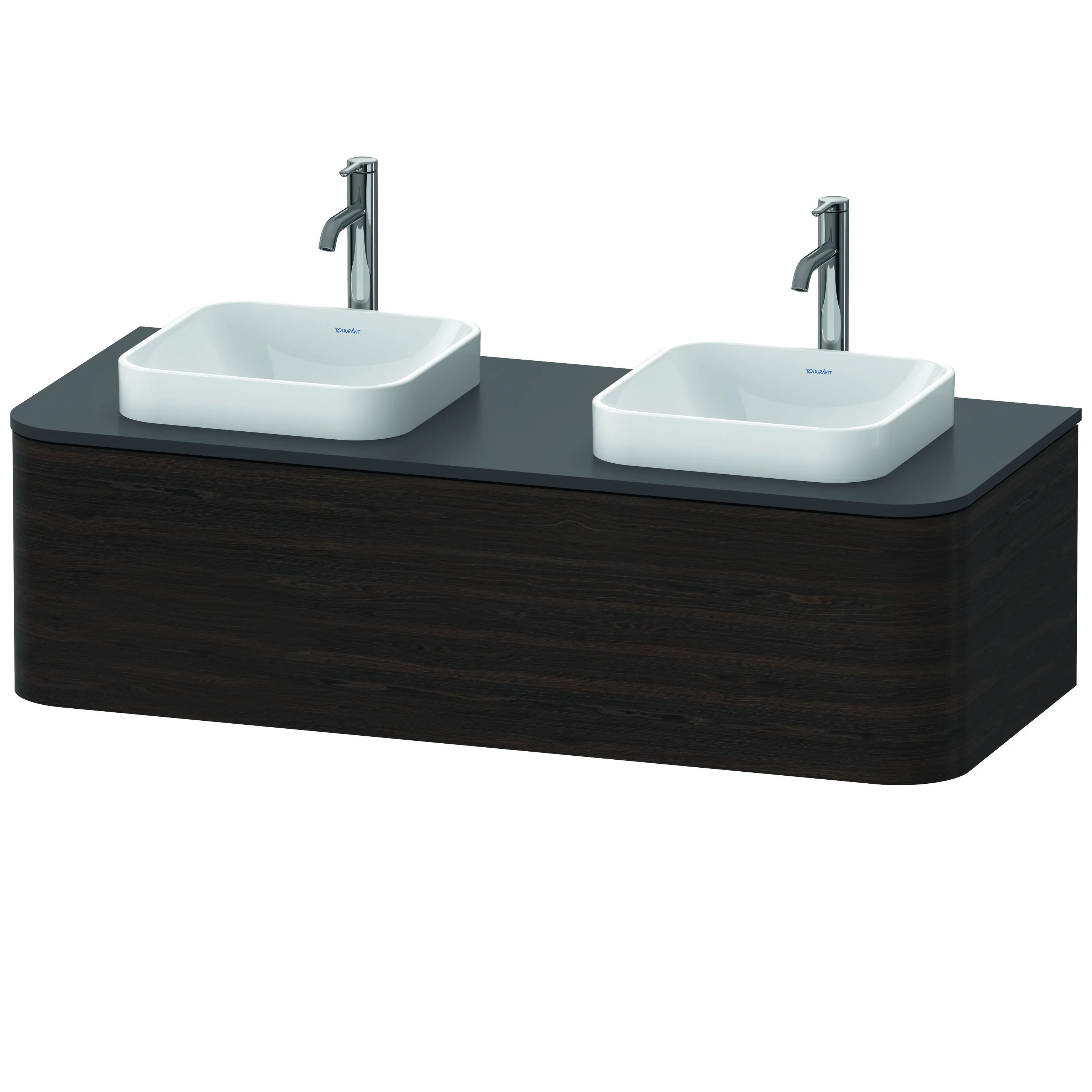 Duravit Waschtischunterschrank wandhängend „Happy D.2 Plus“ Nussbaum gebürstet Duravit Waschtischunterschrank wandhängend „Happy D.2 Plus“ Nussbaum gebürstet