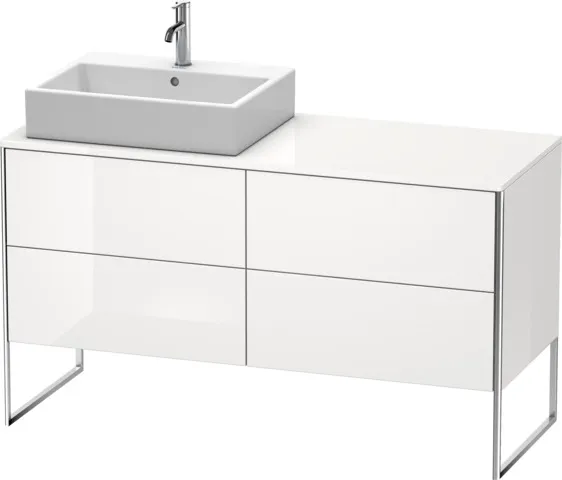 Duravit Waschtischunterschrank bodenstehend „XSquare“ 140 × 77,8 × 54,8 cm Weiß Hochglanz Duravit Waschtischunterschrank bodenstehend „XSquare“ 140 × 77,8 × 54,8 cm Weiß Hochglanz