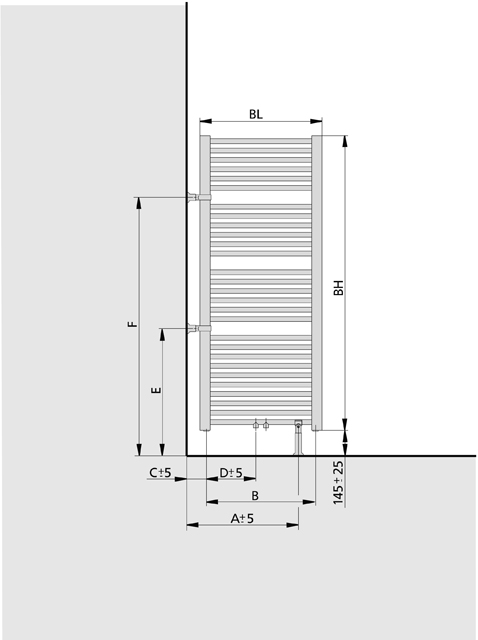Kermi Heizkörper „Basic®-50“ 59,9 × 144,8 cm in Weiß