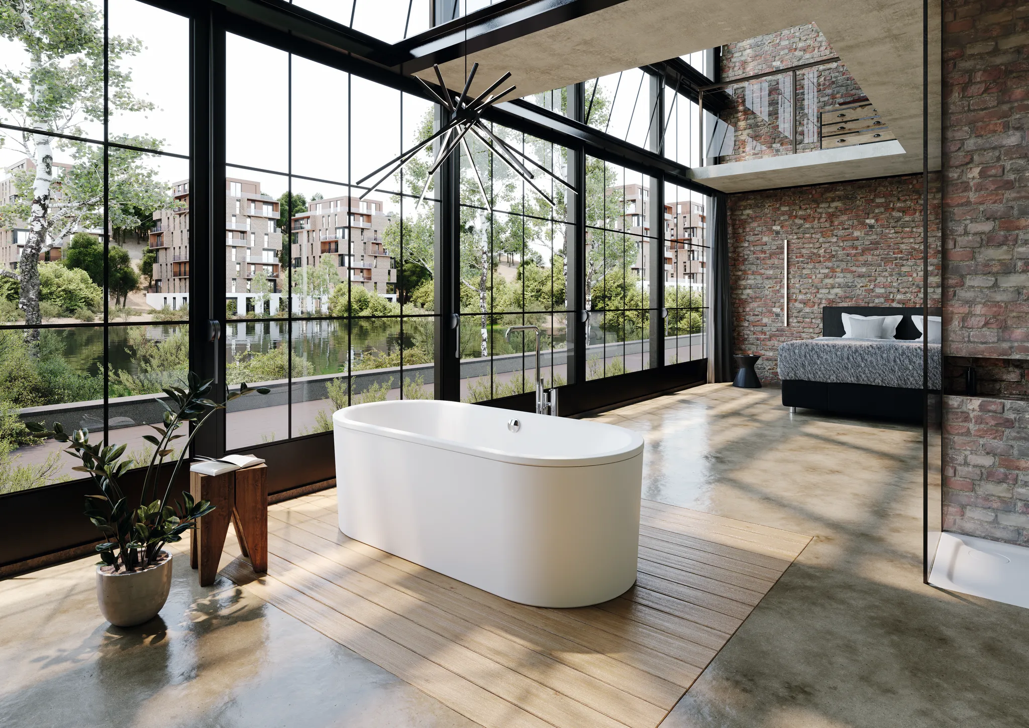 Kaldewei Badewanne „Classic Duo Oval“ freistehend oval 180 × 80 cm in schwarz matt